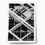 Poster BLACK AND WHITE ARCHITECTURAL STEEL FRAMEWORK