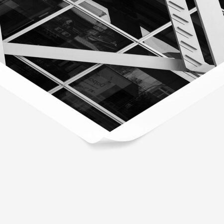 Poster BLACK AND WHITE ARCHITECTURAL STEEL FRAMEWORK - Πολεις - Χαρτες Sticky 1