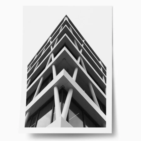 Poster BLACK AND WHITE ARCHITECTURAL STEEL NET FACADE - Πολεις - Χαρτες