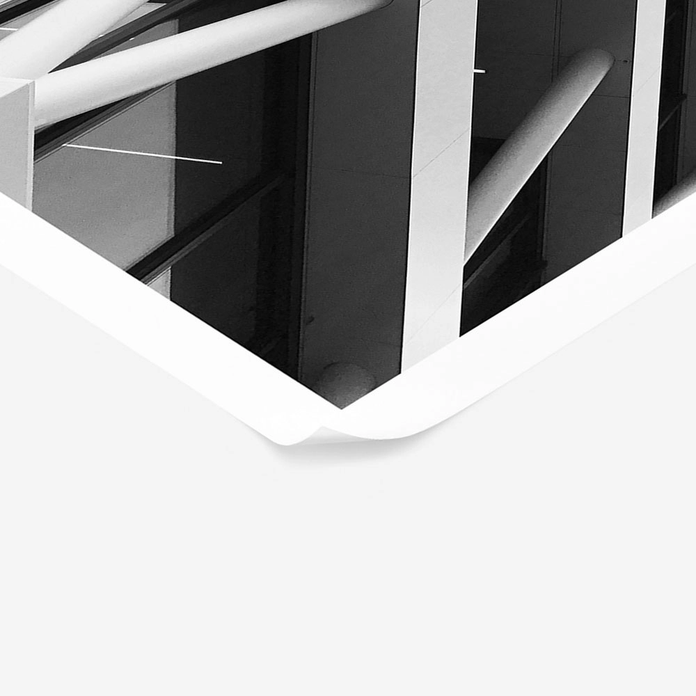 Poster BLACK AND WHITE ARCHITECTURAL STEEL NET FACADE