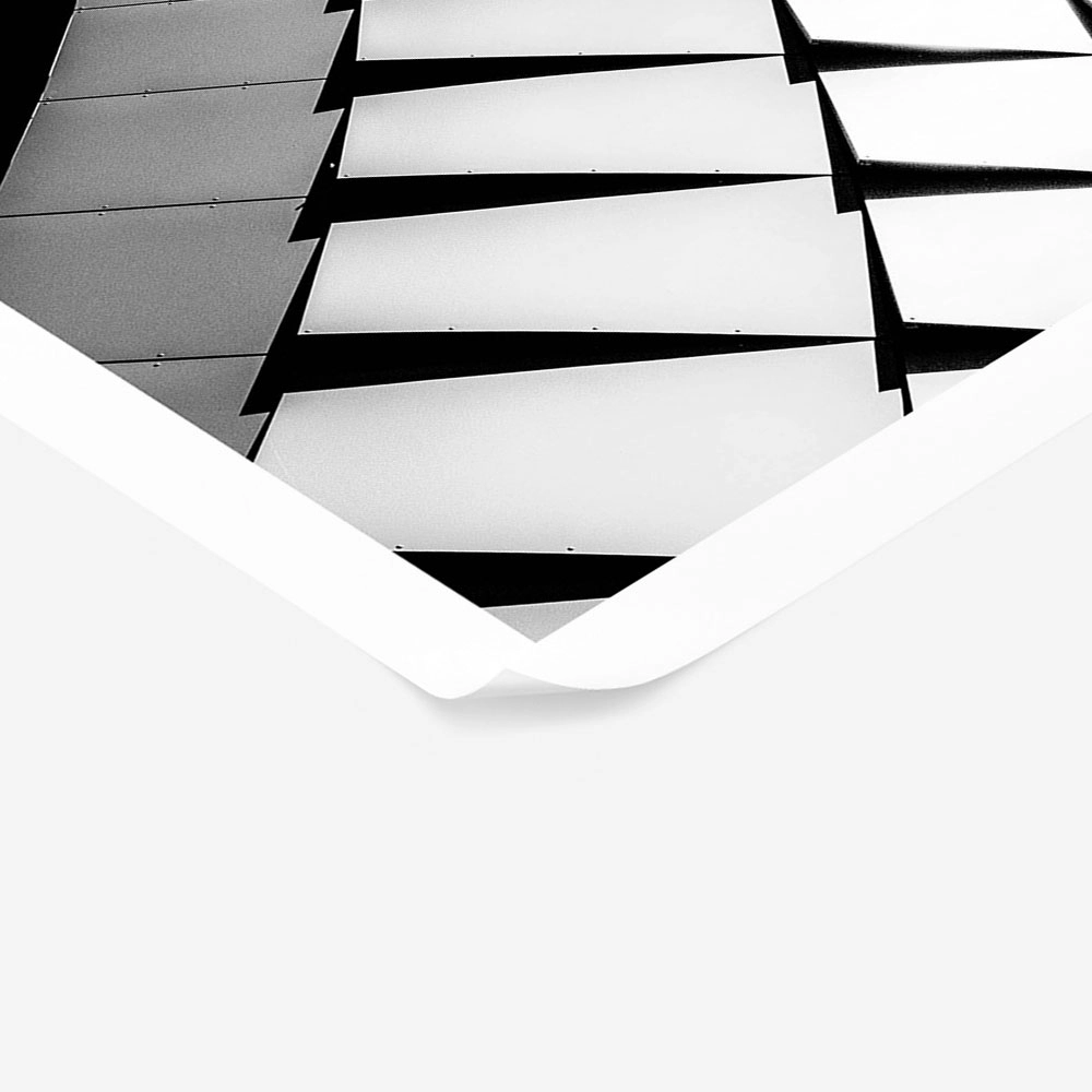 Poster BLACK AND WHITE ARCHITECTURAL STRUCTURAL CURVES