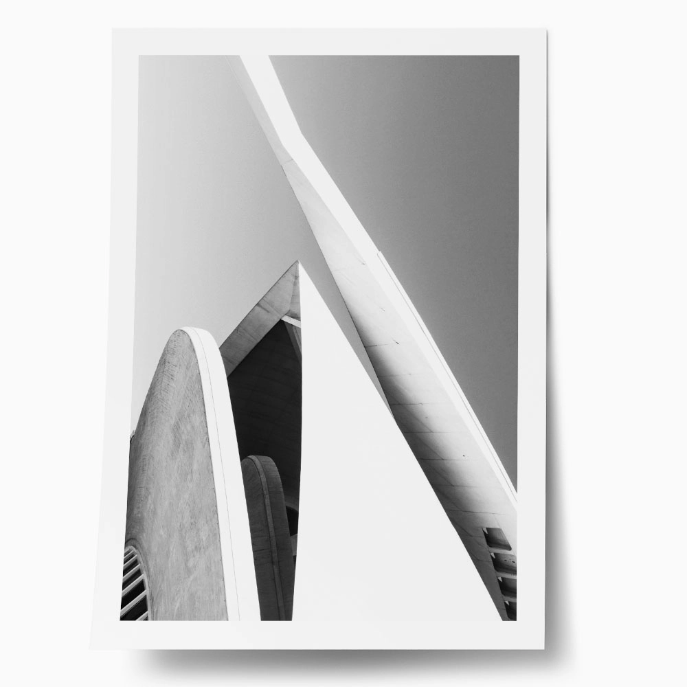 Poster BLACK AND WHITE ARCHITECTURAL STRUCTURAL ELEMENTS