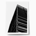 Poster BLACK AND WHITE ARCHITECTURAL STRUCTURAL STEEL CORNER