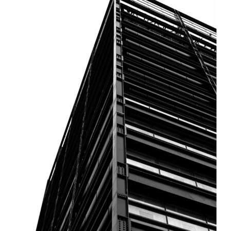 Poster BLACK AND WHITE ARCHITECTURAL STRUCTURAL STEEL CORNER - Πολεις - Χαρτες Sticky 2