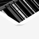 Poster BLACK AND WHITE ARCHITECTURAL STRUCTURAL STEEL CORNER