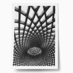 Poster BLACK AND WHITE ARCHITECTURAL SWIRLING METAL CEILING