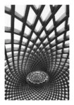 Poster BLACK AND WHITE ARCHITECTURAL SWIRLING METAL CEILING