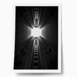 Poster BLACK AND WHITE ARCHITECTURAL TALL TOWER BLOCK
