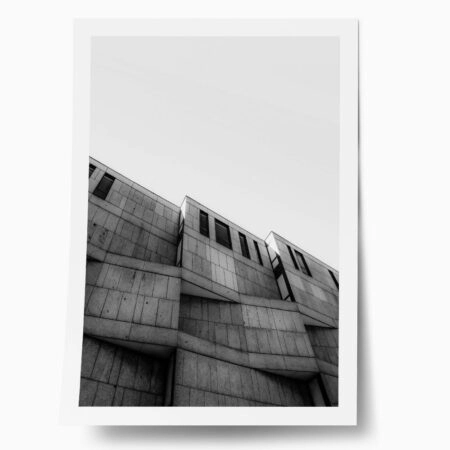 Poster BLACK AND WHITE ARCHITECTURAL TEXTURED CONCRETE BUILDING - Πολεις - Χαρτες