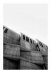 Poster BLACK AND WHITE ARCHITECTURAL TEXTURED CONCRETE BUILDING