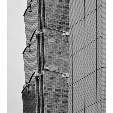 Poster BLACK AND WHITE ARCHITECTURAL TEXTURED GEOMETRIC - Πολεις - Χαρτες Sticky 2