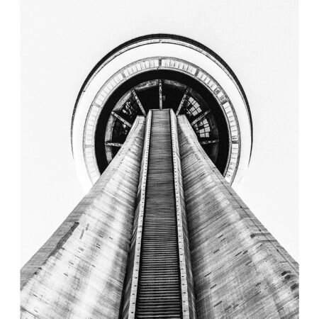 Poster BLACK AND WHITE ARCHITECTURAL TOWER VANTAGE POINT - Πολεις - Χαρτες Sticky 2