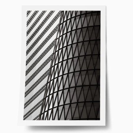 Poster BLACK AND WHITE ARCHITECTURAL TRIANGLE FACADE - Πολεις - Χαρτες