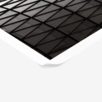 Poster BLACK AND WHITE ARCHITECTURAL TRIANGLE FACADE