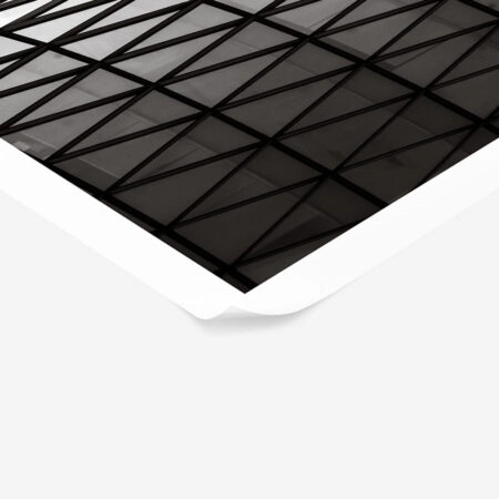Poster BLACK AND WHITE ARCHITECTURAL TRIANGLE FACADE - Πολεις - Χαρτες Sticky 1