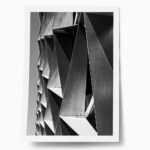 Poster BLACK AND WHITE ARCHITECTURAL TRIANGULAR METAL PANELS