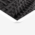 Poster BLACK AND WHITE ARCHITECTURAL TWISTING BUILDING