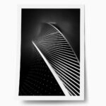 Poster BLACK AND WHITE ARCHITECTURAL TWISTING TOWER