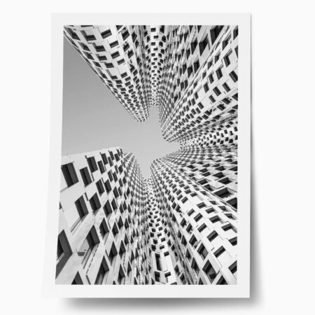 Poster BLACK AND WHITE ARCHITECTURAL URBAN GEOMETRIC SYMMETRY - Πολεις - Χαρτες