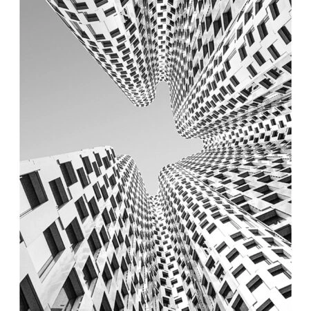 Poster BLACK AND WHITE ARCHITECTURAL URBAN GEOMETRIC SYMMETRY - Πολεις - Χαρτες Sticky 2