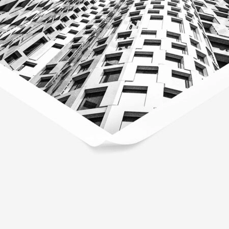Poster BLACK AND WHITE ARCHITECTURAL URBAN GEOMETRIC SYMMETRY - Πολεις - Χαρτες Sticky 1
