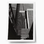 Poster BLACK AND WHITE ARCHITECTURAL VERTICAL LINES BUILDING
