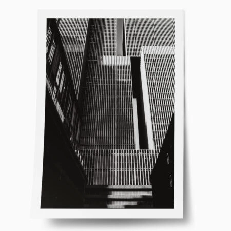 Poster BLACK AND WHITE ARCHITECTURAL VERTICAL LINES BUILDING - Πολεις - Χαρτες