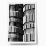 Poster BLACK AND WHITE ARCHITECTURAL VERTICAL STRUCTURAL ELEMENTS