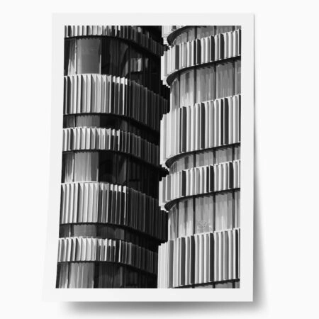 Poster BLACK AND WHITE ARCHITECTURAL VERTICAL STRUCTURAL ELEMENTS - Πολεις - Χαρτες