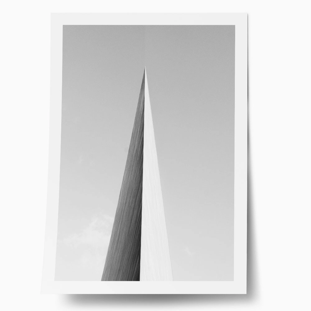 Poster BLACK AND WHITE ARCHITECTURAL VERTICAL WHITE PILLAR