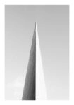 Poster BLACK AND WHITE ARCHITECTURAL VERTICAL WHITE PILLAR
