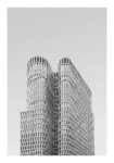 Poster BLACK AND WHITE ARCHITECTURAL WAVY FACADE