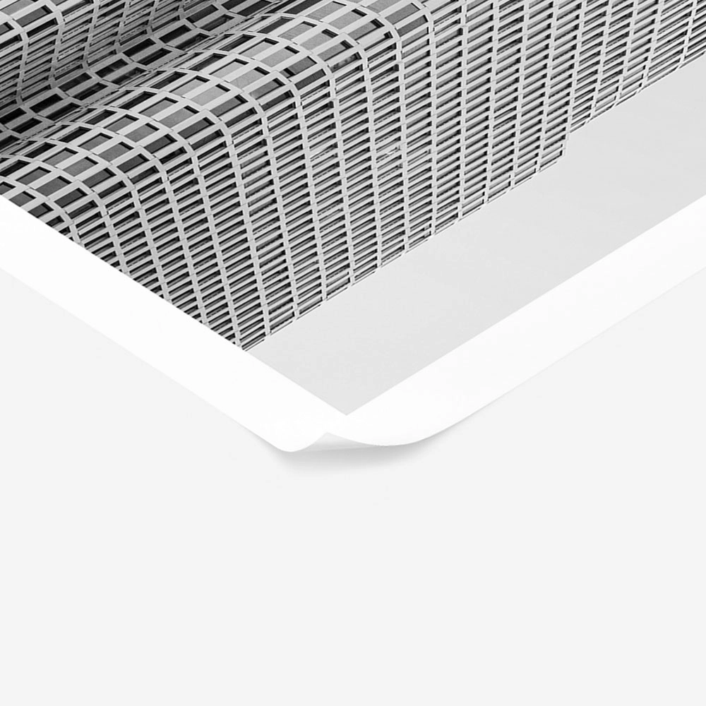 Poster BLACK AND WHITE ARCHITECTURAL WAVY FACADE