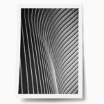 Poster BLACK AND WHITE ARCHITECTURAL WAVY STRUCTURAL ELEMENTS