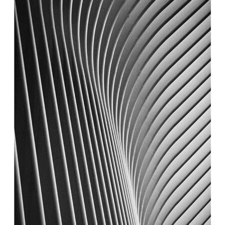 Poster BLACK AND WHITE ARCHITECTURAL WAVY STRUCTURAL ELEMENTS - Πολεις - Χαρτες Sticky 2