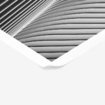 Poster BLACK AND WHITE ARCHITECTURAL WAVY STRUCTURAL ELEMENTS