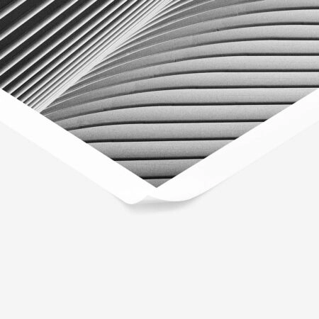 Poster BLACK AND WHITE ARCHITECTURAL WAVY STRUCTURAL ELEMENTS - Πολεις - Χαρτες Sticky 1