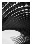 Poster BLACK AND WHITE ARCHITECTURAL WOODEN STRUCTURE