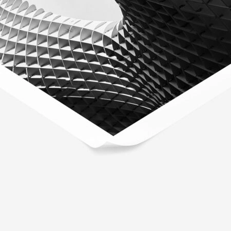Poster BLACK AND WHITE ARCHITECTURAL WOODEN STRUCTURE - Πολεις - Χαρτες Sticky 1