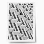 Poster BLACK AND WHITE ARCHITECTURAL ZIGZAG PATTERN