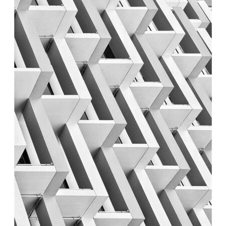 Poster BLACK AND WHITE ARCHITECTURAL ZIGZAG PATTERN - Πολεις - Χαρτες Sticky 2