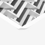 Poster BLACK AND WHITE ARCHITECTURAL ZIGZAG PATTERN