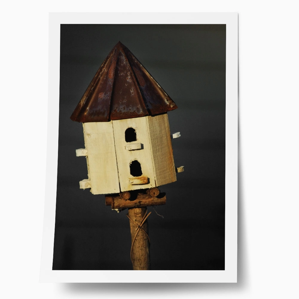 Poster RUSTIC FARMHOUSE BIRDHOUSE