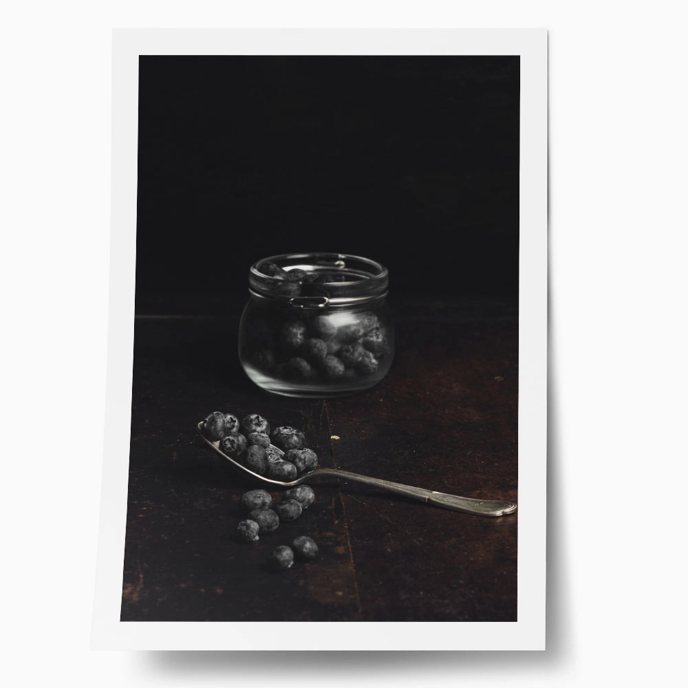Poster RUSTIC FARMHOUSE BLUEBERRIES