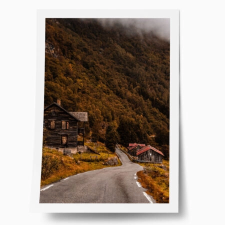 Poster RUSTIC FARMHOUSE COUNTRY ROAD - 