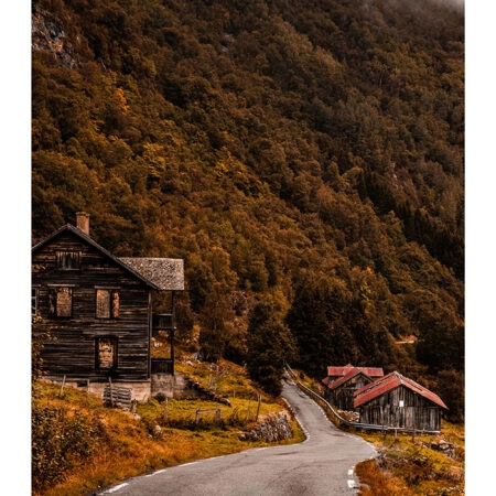 Poster RUSTIC FARMHOUSE COUNTRY ROAD -  Sticky 2