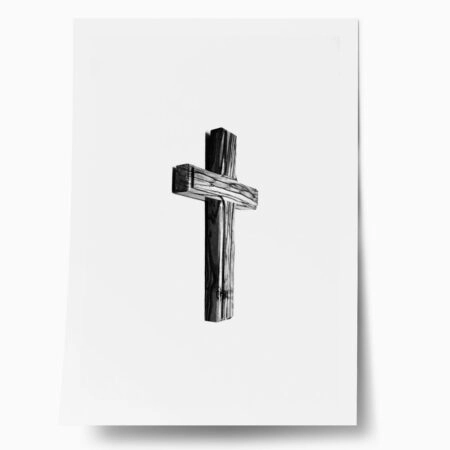 Poster RUSTIC FARMHOUSE CROSS - 