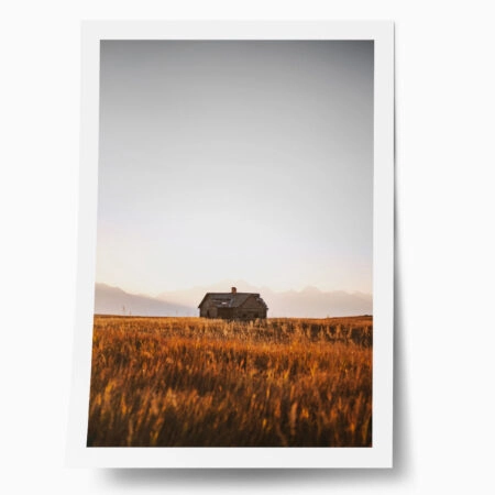 Poster RUSTIC FARMHOUSE FIELD CABIN - 