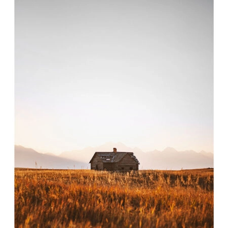 Poster RUSTIC FARMHOUSE FIELD CABIN -  Sticky 2