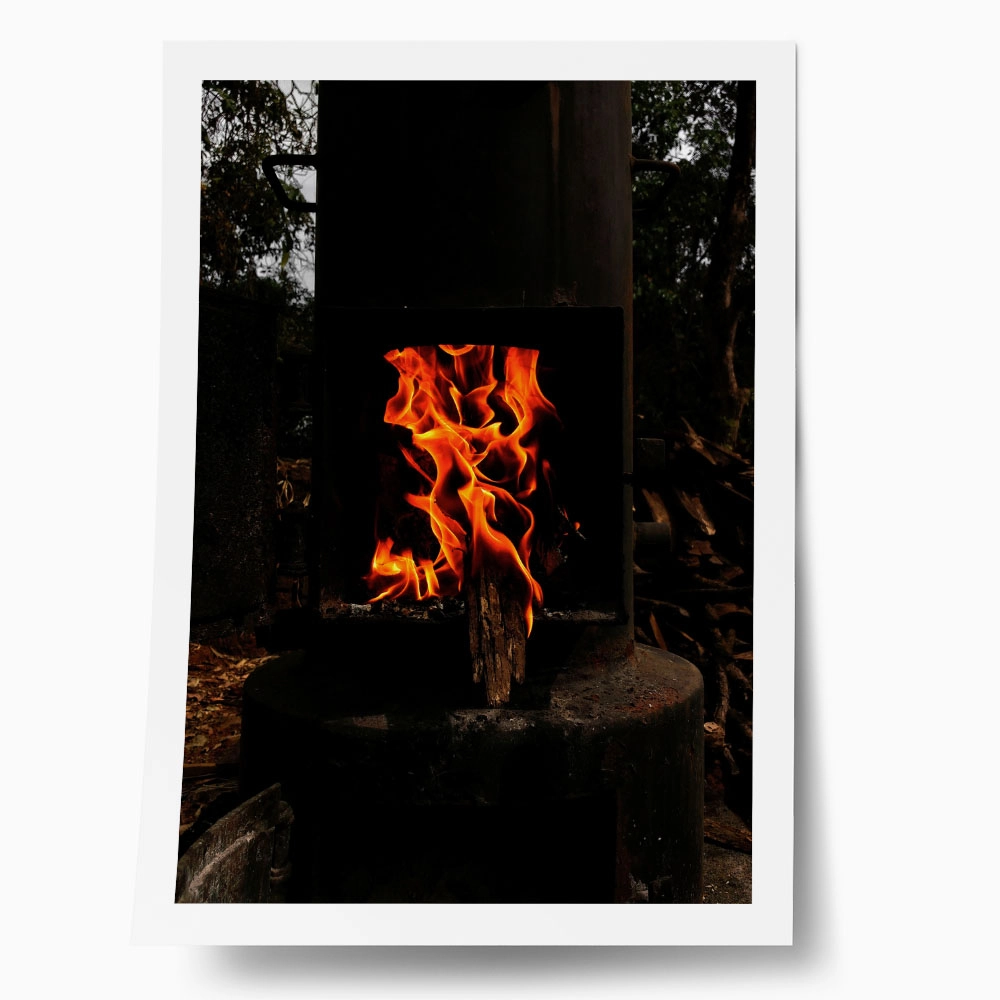 Poster RUSTIC FARMHOUSE FIRE